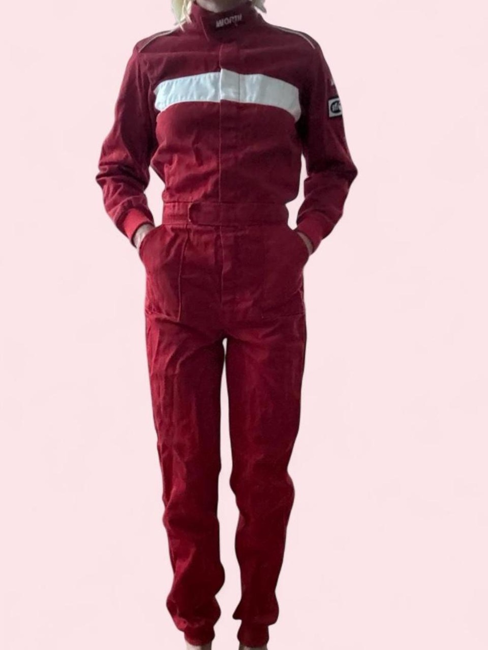 Women’s vintage xs Red Racing Jumpsuit
